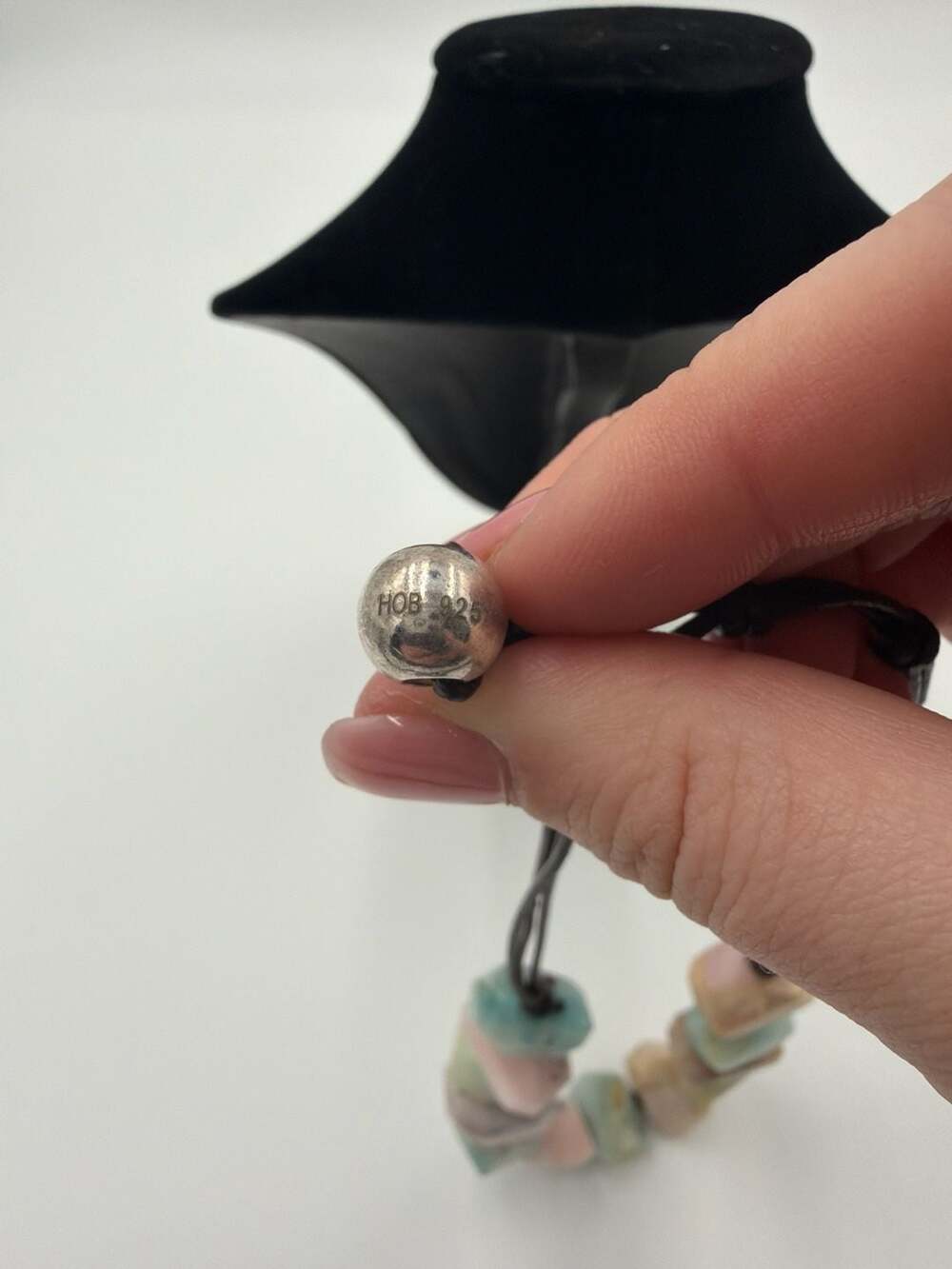 House of Baulch Chunky Faceted Pastel Gemstone Necklace Sterling Silver 925 - Picture 6 of 6